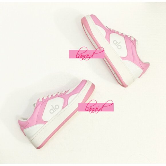NEW Alo Recovery Mode Sneakers Pink White Contrast Colorblock Athletic Shoes 5.5 - Picture 11 of 16